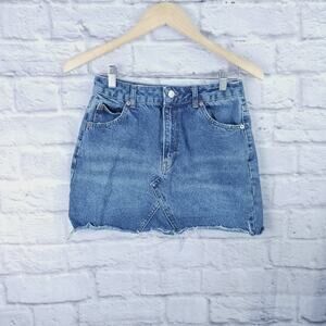 Topshop denim moto mini skirt size 6